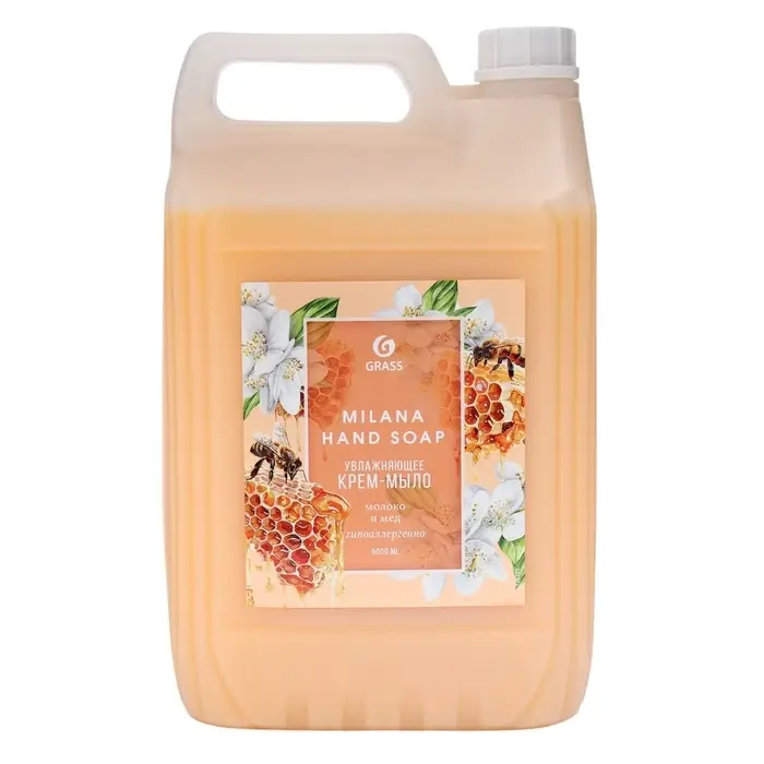 Жидкое крем-мыло Grass Milana &laquo;Молоко и мед&raquo;, 5 л