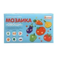 Мозаика &laquo;Овощи&raquo; Alatoys, 6 рамок, 48 геометрических вкладышей