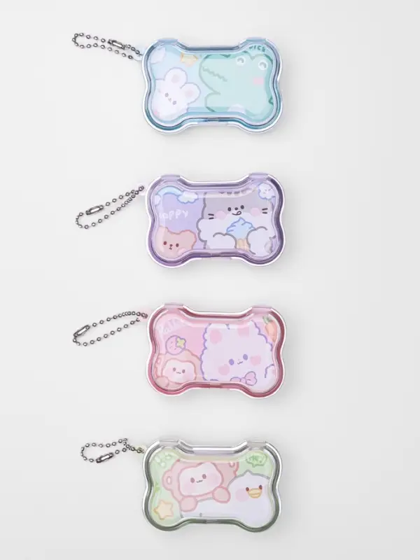 Набор для контактных линз, в футляре с зеркалом, 4 предмета, цвет МИКС