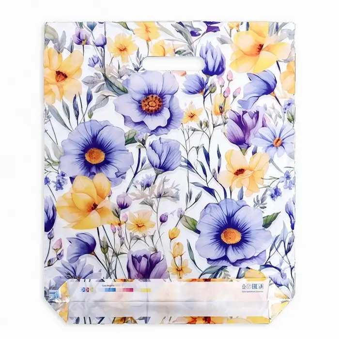 Пакет Пакет "Цветник", полиэтиленовый с вырубной ручкой, 36х43 см, 35 мкм