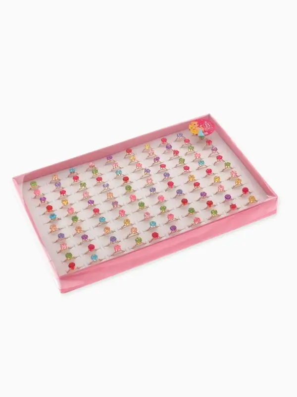 Кольцо &laquo;Выбражулька. Стразы&raquo;, крупные, МИКС