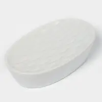 Набор аксессуаров для ванной комнаты Доляна &laquo;Течение&raquo;, 4 предмета, дозатор 350 мл, мыльница, два стакана 300 мл, белый