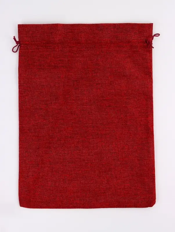 Холщовый мешочек для украшений, подарков и трав, текстиль &laquo;Эко&raquo;, красный, 30&times;40 см