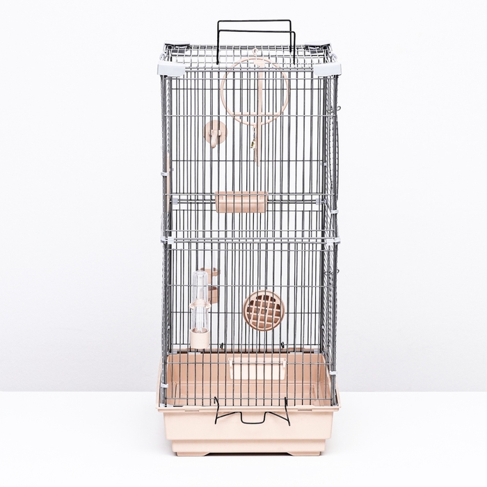 Клетка для птиц Клетка для птиц "Пижон" №101-Б, разборная, 42 х 30 х 65см (укомплект.) бежевая