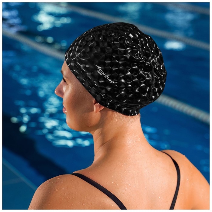 Шапочка для плавания взрослая ONLYTOP, тканевая, обхват 54-60 см Шапочка для плавания взрослая ONLYTOP, тканевая, обхват 54-60 см