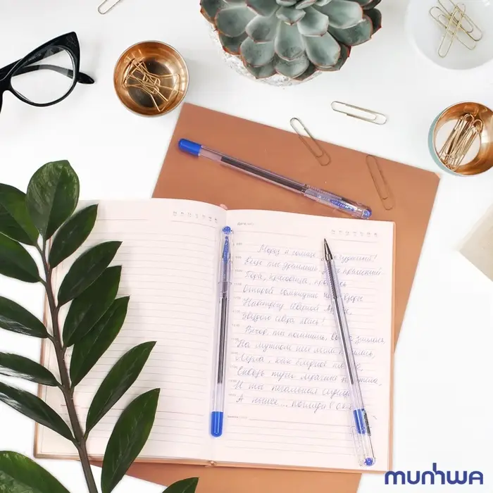 Ручка шариковая MunHwa. Option, синий стержень, узел 0.5 мм