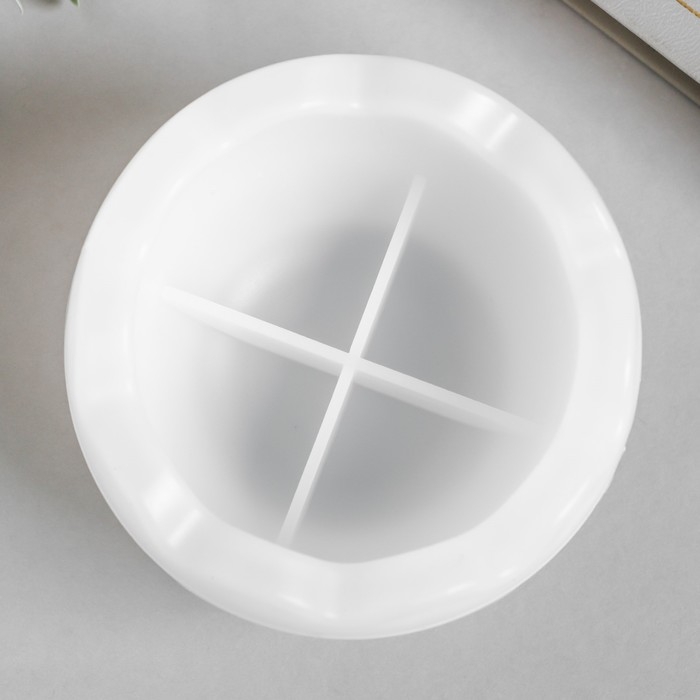 Молд силикон Молд силикон "Подсвечник круглый с волнистыми краями" 9,7х9,7х9,7 см