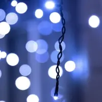 Гирлянда &laquo;Бахрома&raquo; 50&times;0.7 м, IP44, УМС, тёмная нить, 900 LED, свечение белое, мерцание, 220 В