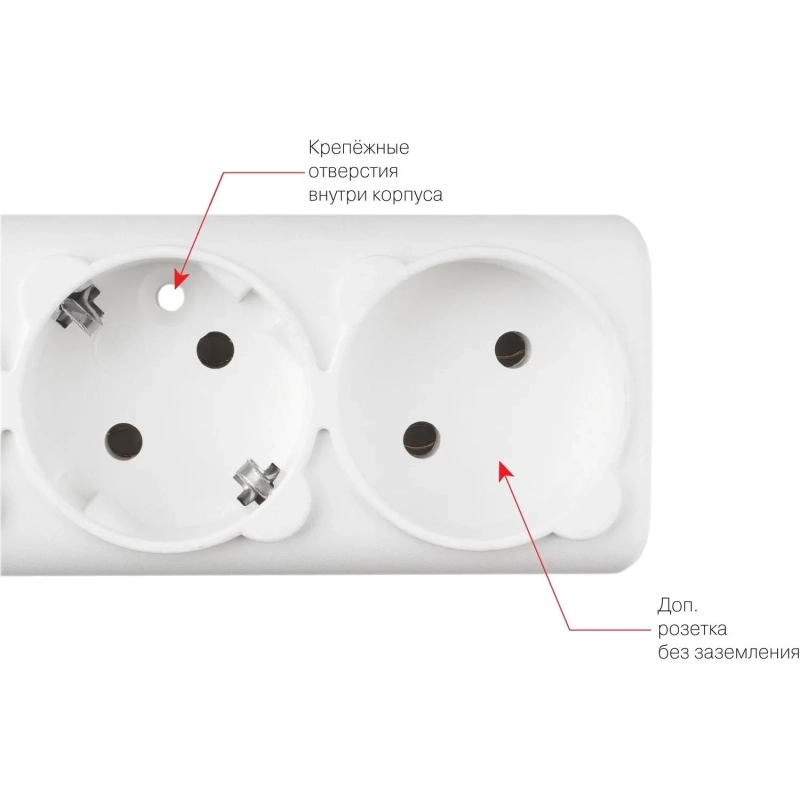 Сетевой фильтр Power Cube 3м (6 розеток) 16А белый(SPG(5+1)-16B-3М)
