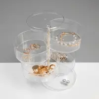 Шкатулка 4 секции, 11.5&times;17.5 см, прозрачная