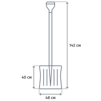 Лопата д/уборки снега из поликарбоната ЭТАЛОН ORIGINAL_GPLP001