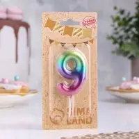 Свеча в торт «Цифра 9», 5.5 см