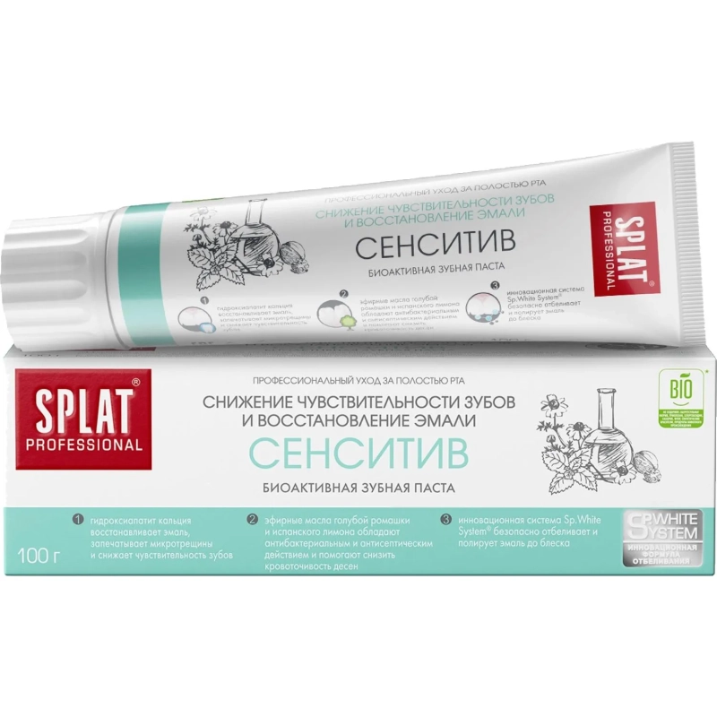 Зубная паста 'SPLAT (СПЛАТ) SENSITIVE/СЕНСИТИВ', 80 мл/100г
