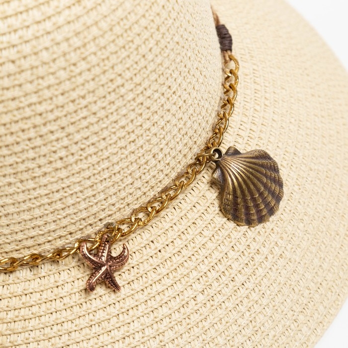 Шляпа женская MINAKU цвет бежевый, р-р 56-58 Шляпа женская MINAKU цвет бежевый, р-р 56-58