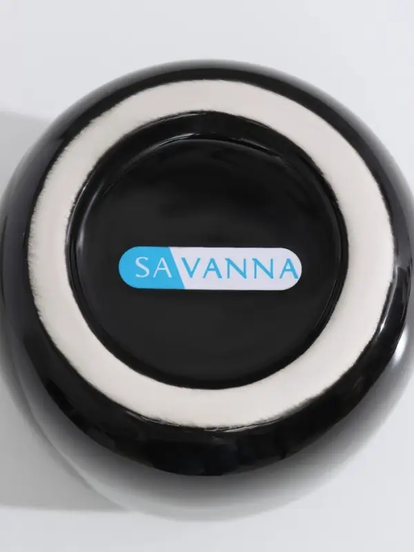 Набор аксессуаров для ванной комнаты SAVANNA Monro, 4 предмета, мыльница, дозатор для мыла 450 мл, стакан, баночка, чёрный