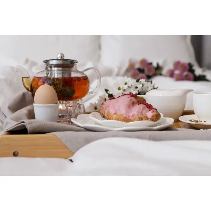 Подставка для яйца, рюмка Добрушский завод &laquo;Бельё&raquo;, 50 мл, фарфор, белая