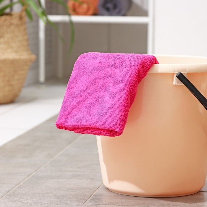 Тряпка для пола Доляна, 220 г/м², 50×60 см, микрофибра, с оверлоком, цвет МИКС Тряпка для пола Доляна, 220 г/м², 50×60 см, микрофибра, с оверлоком, цвет МИКС