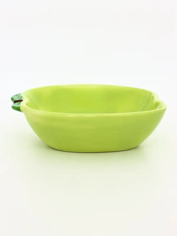 Миска &laquo;Зелёное яблоко&raquo;, 30 мл, 8.5&times;13&times;4 см, керамика, зелёная