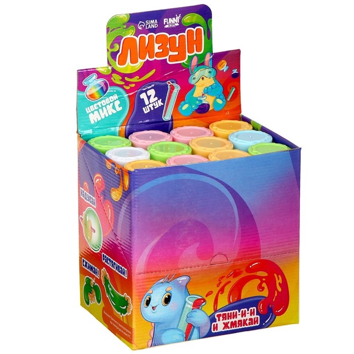 Лизун - слайм «Колба», цвета МИКС Лизун - слайм «Колба», цвета МИКС