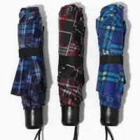 Зонт механический &laquo;Клетка&raquo;, 3 сложения, 8 спиц, R=48/55 см, d=96 см, МИКС