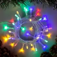 Гирлянда &laquo;Нить&raquo; 4 м, IP20, прозрачная нить, 40 LED, 2 режима, от батареек АА&times;3, свечение мульти