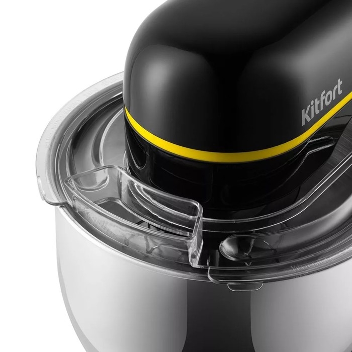 Миксер Kitfort КТ-3421, планетарный, 1400 Вт, 5.7 л, 6 скоростей, чёрно-жёлтый Миксер Kitfort КТ-3421, планетарный, 1400 Вт, 5.7 л, 6 скоростей, чёрно-жёлтый