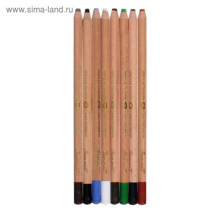 Пастель сухая в карандаше ЗХК  Пастель сухая в карандаше ЗХК "Сонет Пейзаж" набор 8 цветов