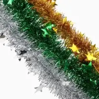 Мишура новогодняя &laquo;Зимнее волшебство. Переплёт&raquo;, звезда, d=5 см 200 см, МИКС