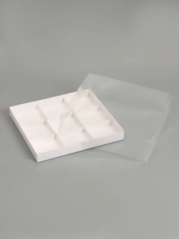 Коробка для муссовых пирожных 9 штук 30&times;30&times;8, Белый