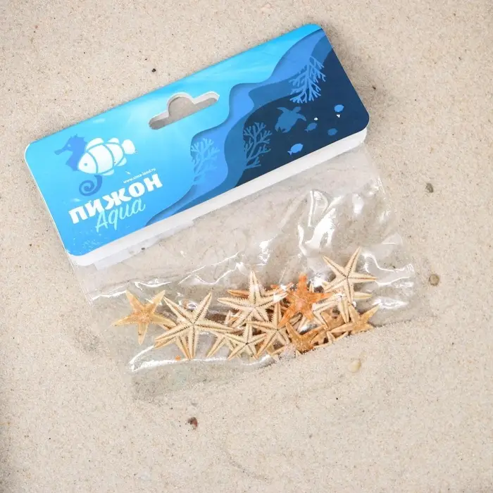 Набор натуральных морских звезд, 1.5 - 2.5 см, 20 шт.