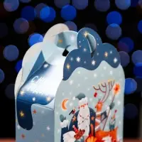 Подарочная новогодняя коробка «Фантазия» в зелёном, упаковка, 11.1×5.8×20.5 см