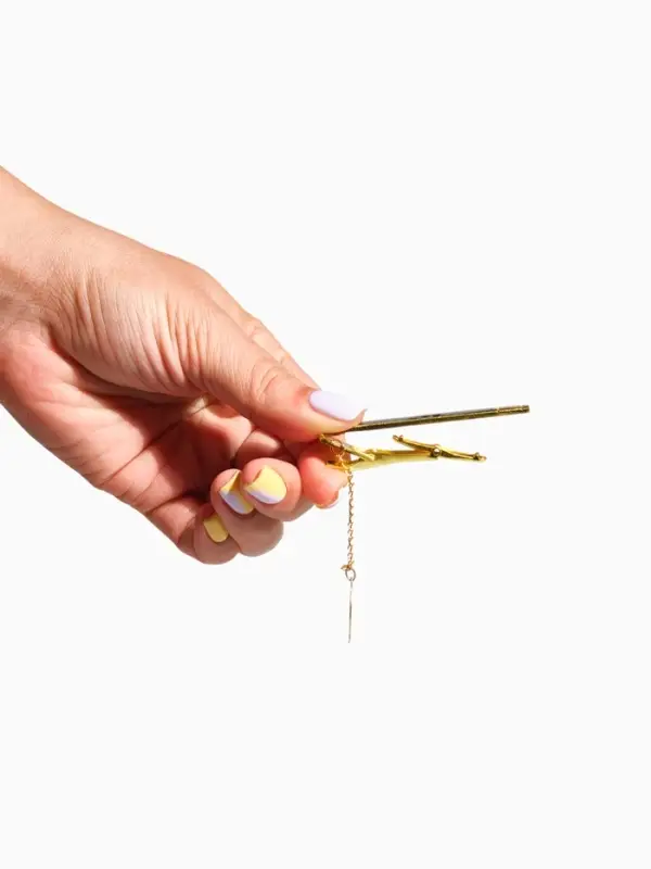 Зажим для галстука стальной &laquo;Классический&raquo;, квадраты с эмалью, чёрный в золоте