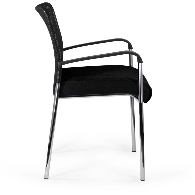 Стул БМФ Easy Chair Афродита Люкс каркас хром сетка/ткань черный