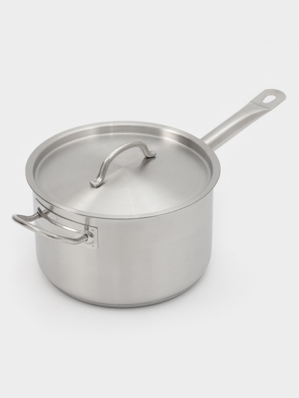 Ковш 4 л, d=20, h=12,5 см, с крышкой, толщина стенки 0,8 мм, индукция, две ручки Ковш 4 л, d=20, h=12,5 см, с крышкой, толщина стенки 0,8 мм, индукция, две ручки