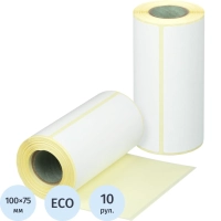 Термоэтикетки ЭКО 100х75, 150 шт/рул, вт.25 10рул/уп(спайка)