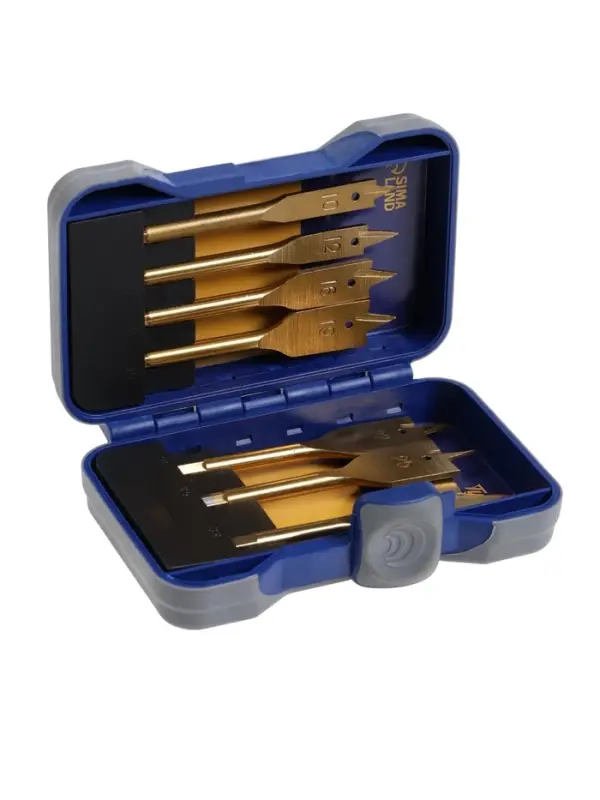 Набор сверл перовых ТУНДРА, Tin, шестигранный хвостовик, 10-12-16-19-22-25-32 мм, 7 шт. Набор сверл перовых ТУНДРА, Tin, шестигранный хвостовик, 10-12-16-19-22-25-32 мм, 7 шт.