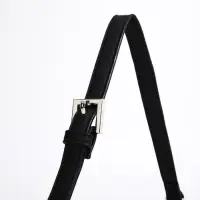 Сумка женская багет на молнии, 27&times;5&times;13 см, чёрная