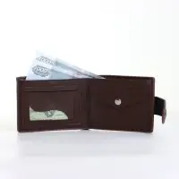 Портмоне мужское на магните, наружный карман для карт, коричневое