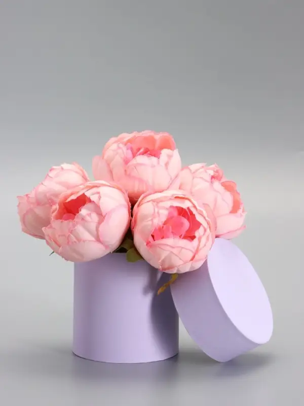 Шляпная коробка сирень, 10 х 10 см