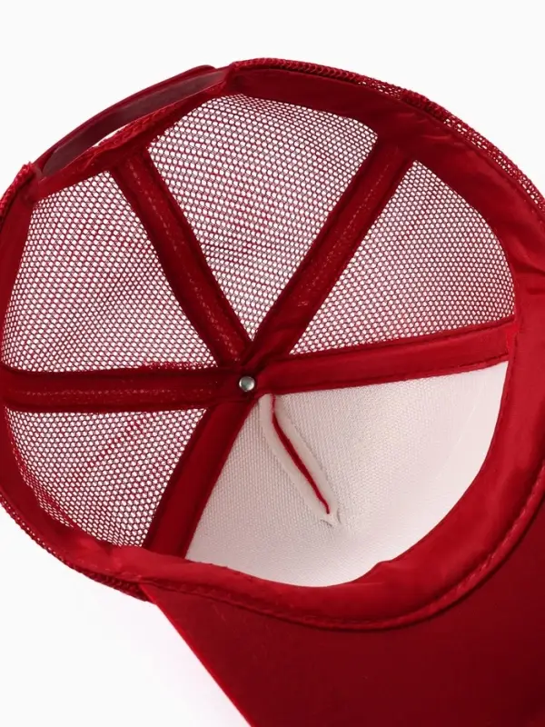 Бейсболка с сеткой MINAKU, красная, размер 56-58
