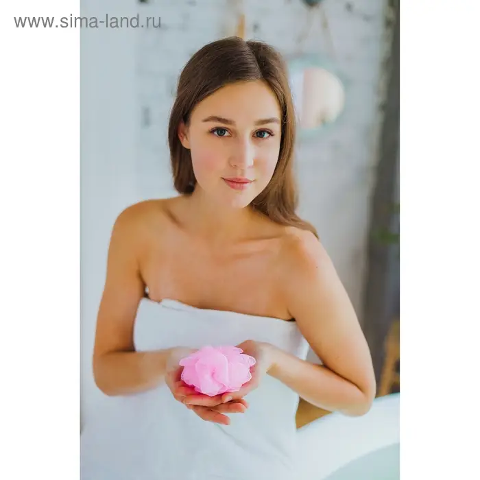 Мочалка для тела Доляна «Шар», 15 г, МИКС