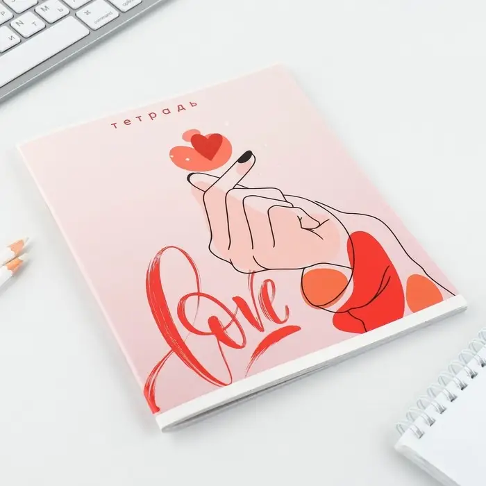 Тетрадь в клетку, 48 л., А5, на скрепке, блок №2 «Нежность» МИКС