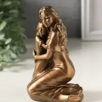 Фигура гипс &laquo;Нежность матери&raquo;, 14 см, бронза