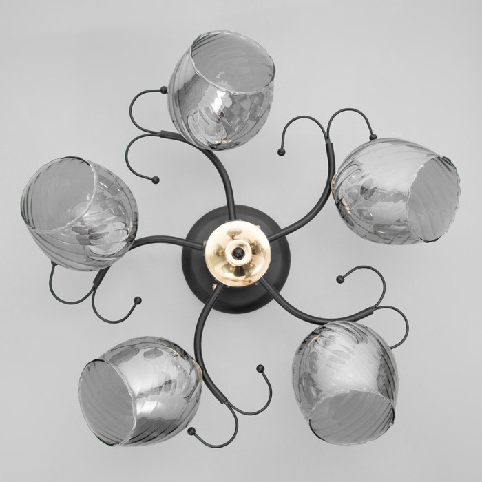 Люстра Люстра "Аста" 5хЕ27 40Вт чёрно-золотой 50х50х27 см BayerLux