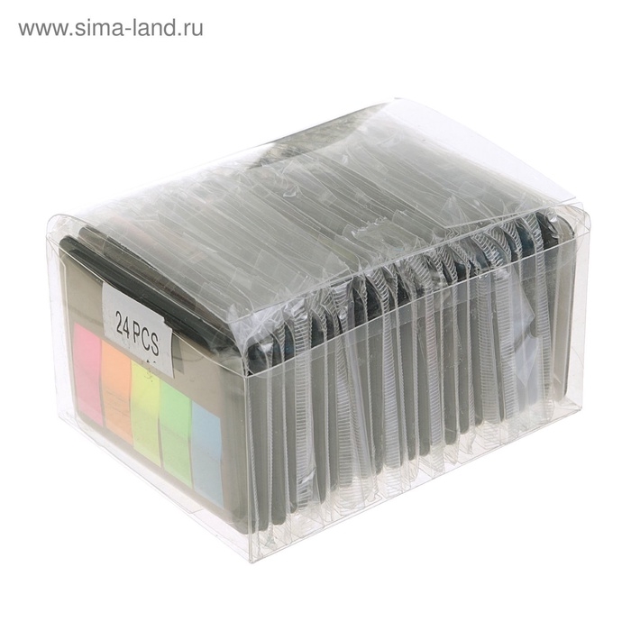 Блок-закладка с липким краем 45 мм х 12 мм, пластик, 5 цветов по 20 листов, флуоресцентные, Z-сложение, в диспенсере Блок-закладка с липким краем 45 мм х 12 мм, пластик, 5 цветов по 20 листов, флуоресцентные, Z-сложение, в диспенсере