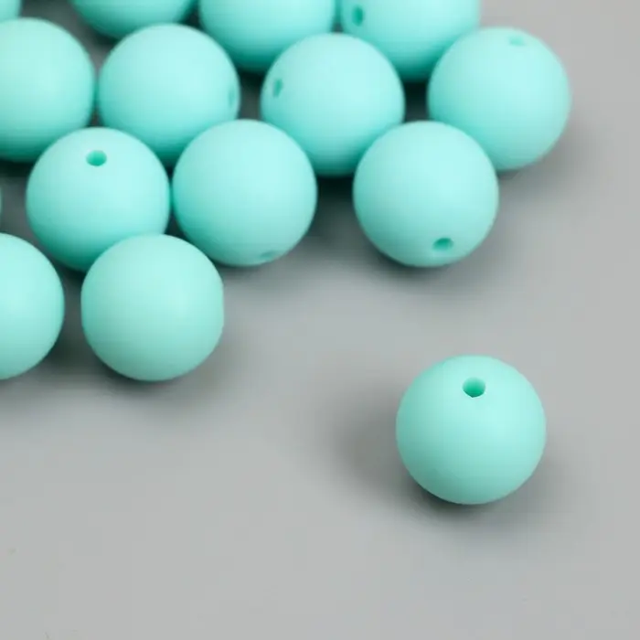 Бусины для творчества пластик Бусины для творчества пластик "Аквамарин" матовые d=1,2 см набор 20 гр