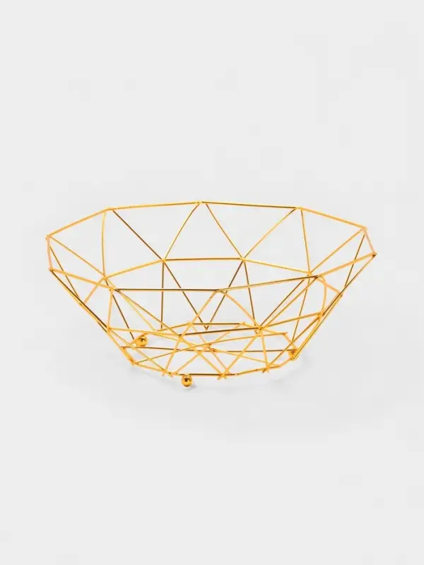 Ваза для фруктов Ваза для фруктов "Геометрия Голд" 25.5*27*10 см, цвет золотой
