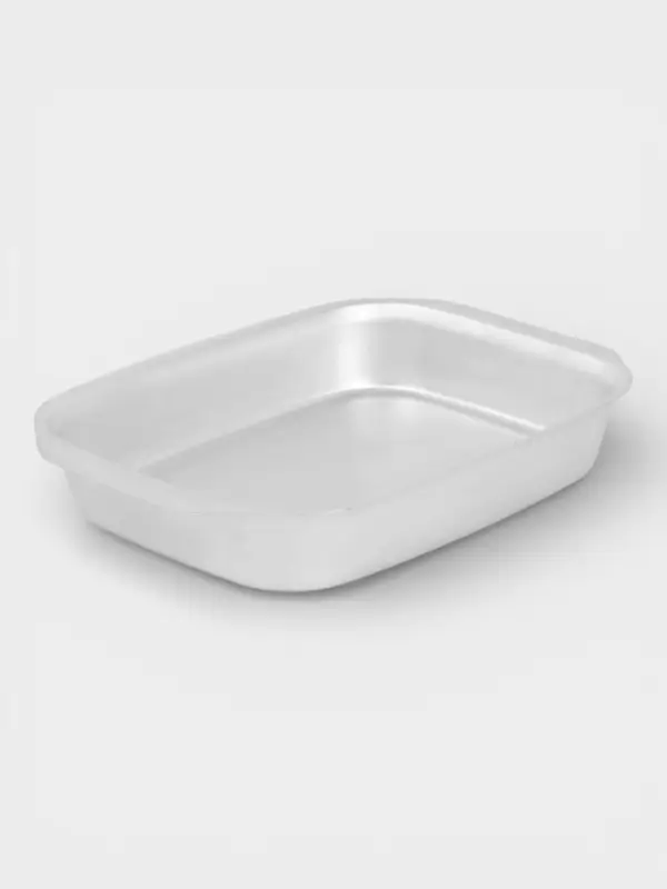 Противень, 1.8 л, 29.4&times;21 см, h=4.5 см, листовой алюминий 1.2 мм, серебристый