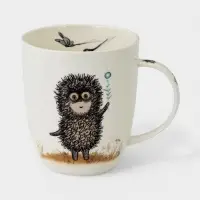 Кружка КОРАЛЛ &laquo;Ёжик в тумане&raquo;, 380 мл, фарфор, белая