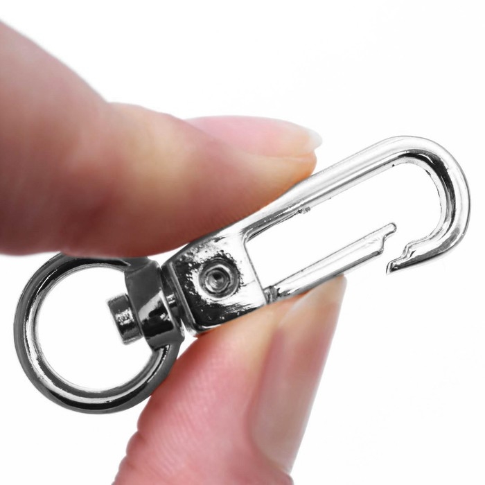 Карабин металлический, 45 × 16 мм / 10 × 2,2 мм, 5 шт, цвет серебряный Карабин металлический, 45 × 16 мм / 10 × 2,2 мм, 5 шт, цвет серебряный